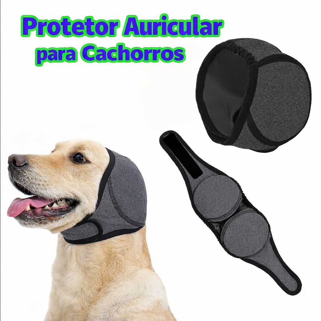 Protetor de Ouvido Anti-Ansiedade para Cães - Abafador de Ruídos Impermeável para Natação e Segurança