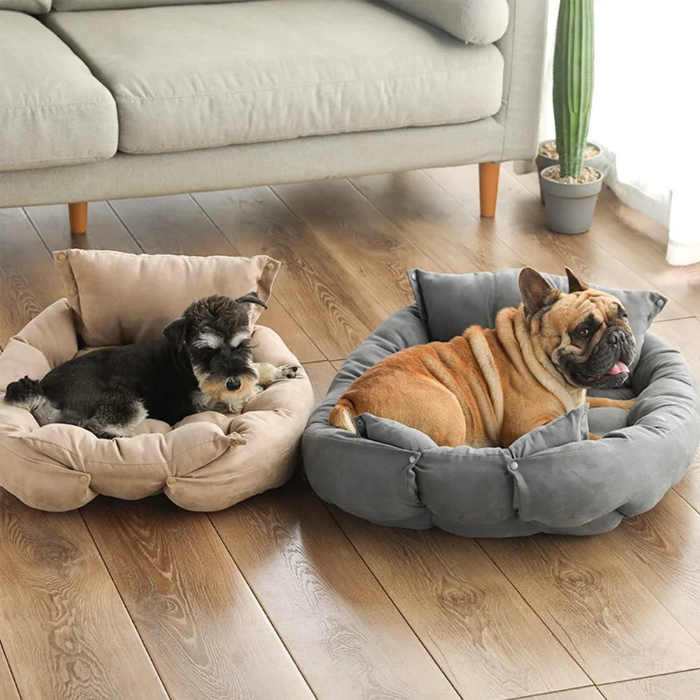 Colchonete Cama Multifuncional 3 em 1 para Cães e Gatos - Sofá Aquecido para Inverno com Almofada