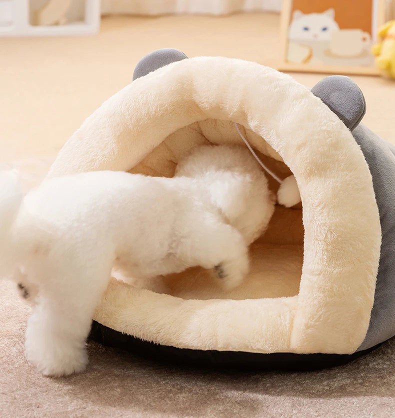 Cama para Cachorro Pequena Camas para Cães Ninho Quente Acessórios Grande Acessório Filhote Lavável Suprimentos Gatos Cesta Média Sofá Pelúcia