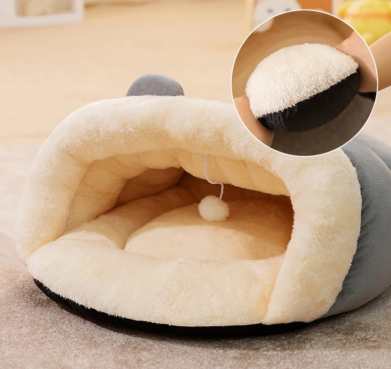 Cama para Cachorro Pequena Camas para Cães Ninho Quente Acessórios Grande Acessório Filhote Lavável Suprimentos Gatos Cesta Média Sofá Pelúcia