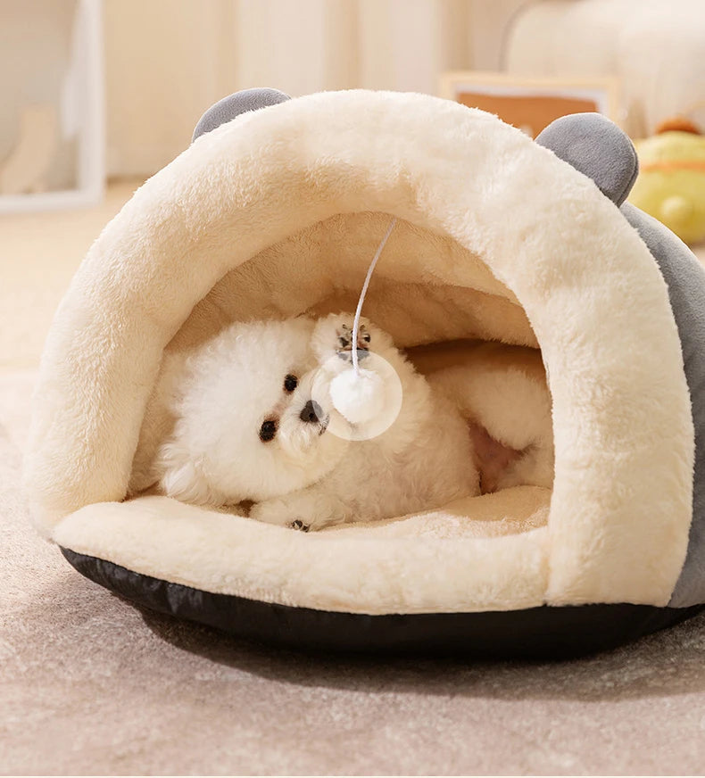 Cama para Cachorro Pequena Camas para Cães Ninho Quente Acessórios Grande Acessório Filhote Lavável Suprimentos Gatos Cesta Média Sofá Pelúcia