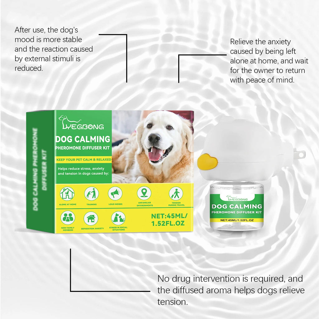 Kit Difusor Calmante para Cães - Para Aliviar Ansiedade e Estresse em Novos Ambientes
