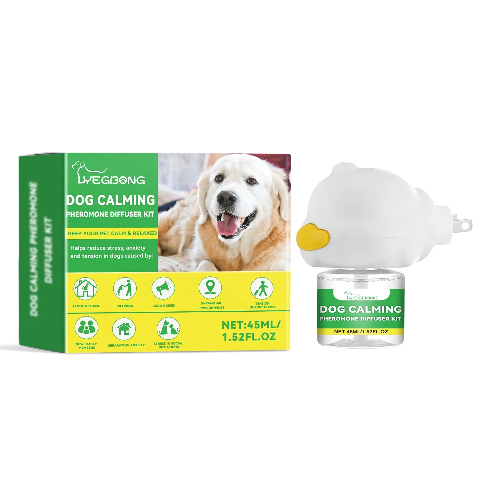 Kit Difusor Calmante para Cães - Para Aliviar Ansiedade e Estresse em Novos Ambientes