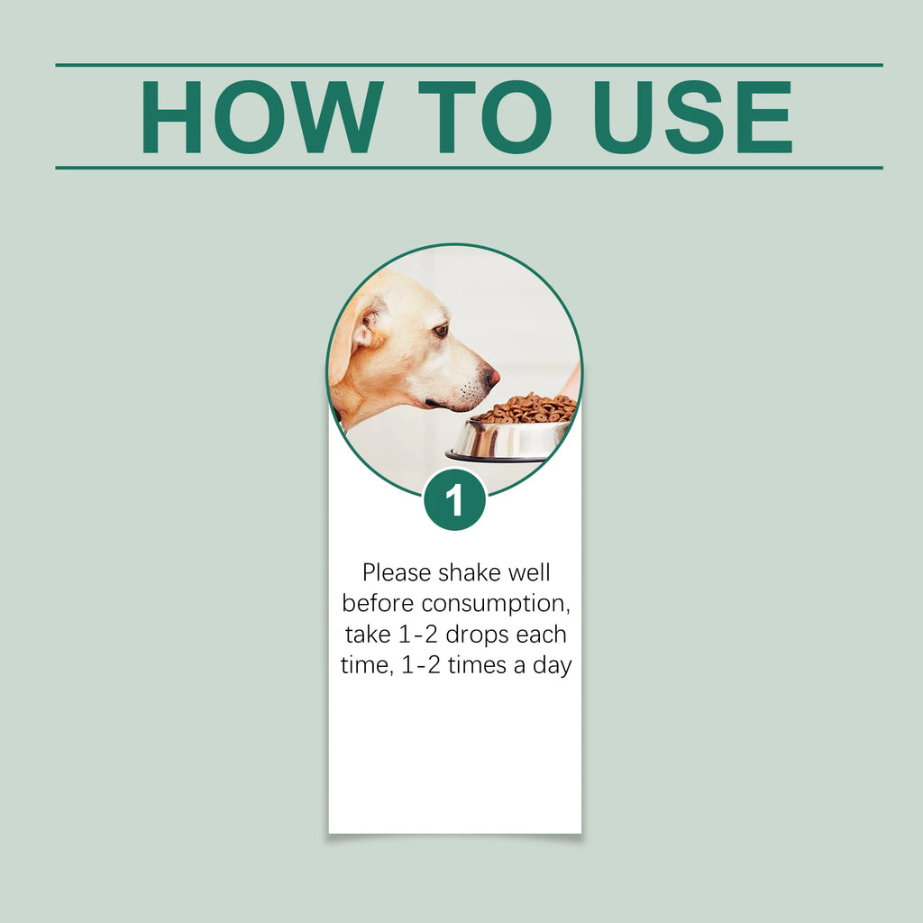 Suplemento Alimentar Anti-Ansiedade para Pets - Gotas Calmantes de Fácil Administração para Cães e Gatos