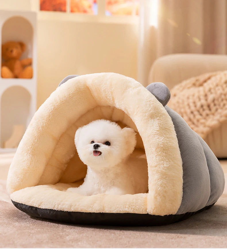 Cama para Cachorro Pequena Camas para Cães Ninho Quente Acessórios Grande Acessório Filhote Lavável Suprimentos Gatos Cesta Média Sofá Pelúcia
