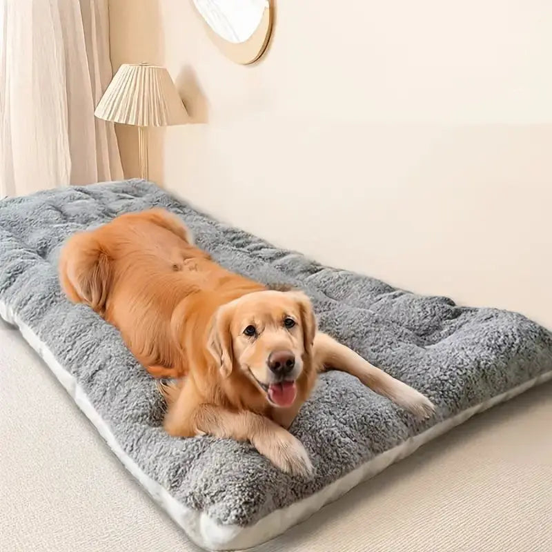 Colchonete Cama para Cães Tamanho Grande - Almofada Quente para Inverno com Uso Dupla Face