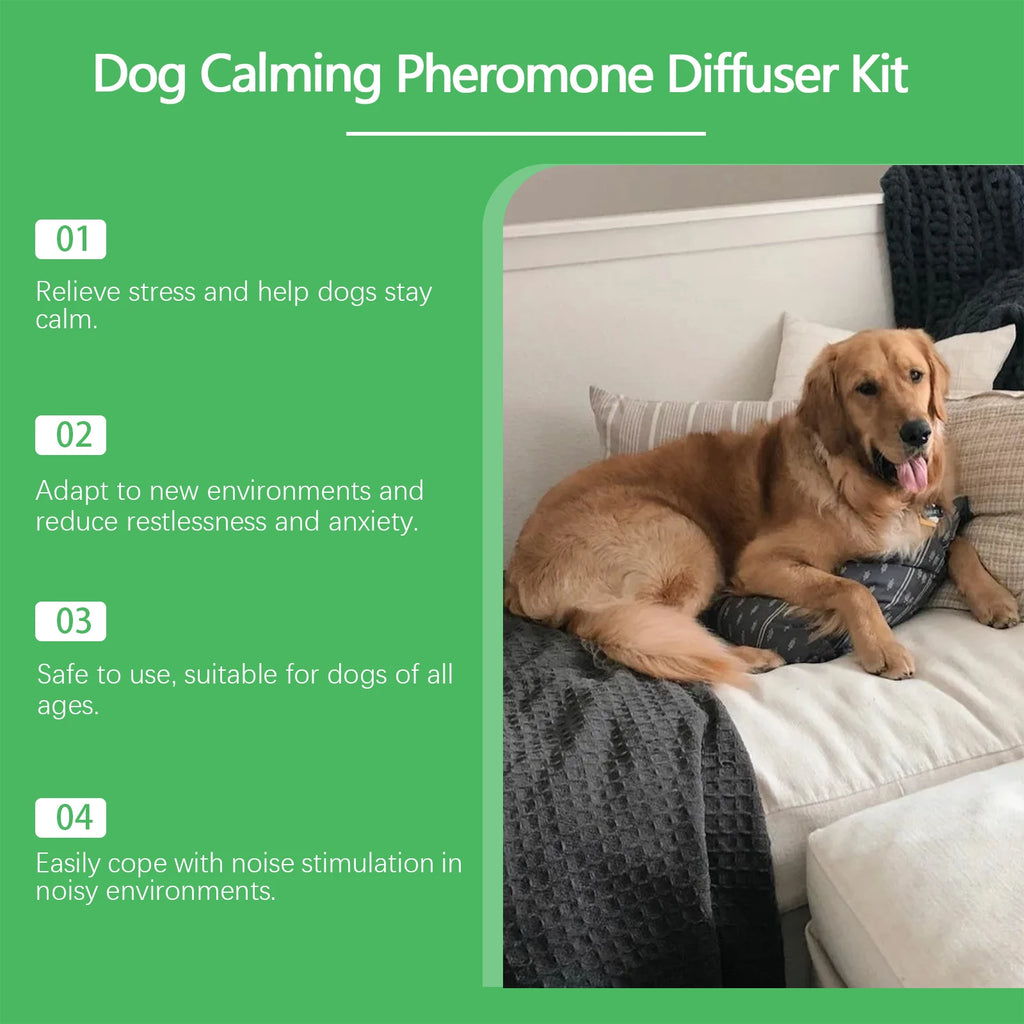 Kit Difusor Calmante para Cães - Para Aliviar Ansiedade e Estresse em Novos Ambientes