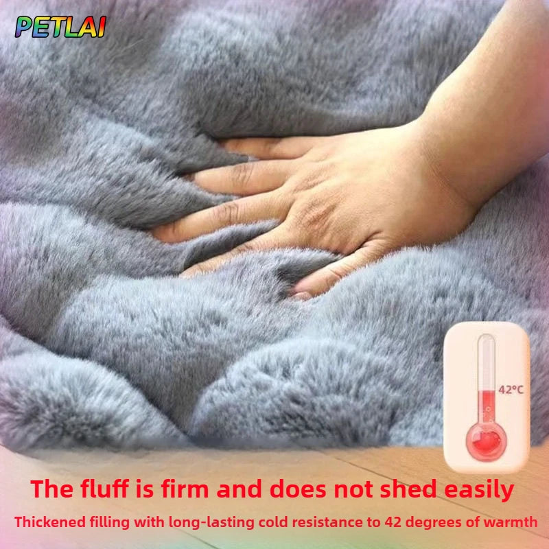 Colchonete Cama para Cães Tamanho Grande - Almofada Quente para Inverno com Uso Dupla Face