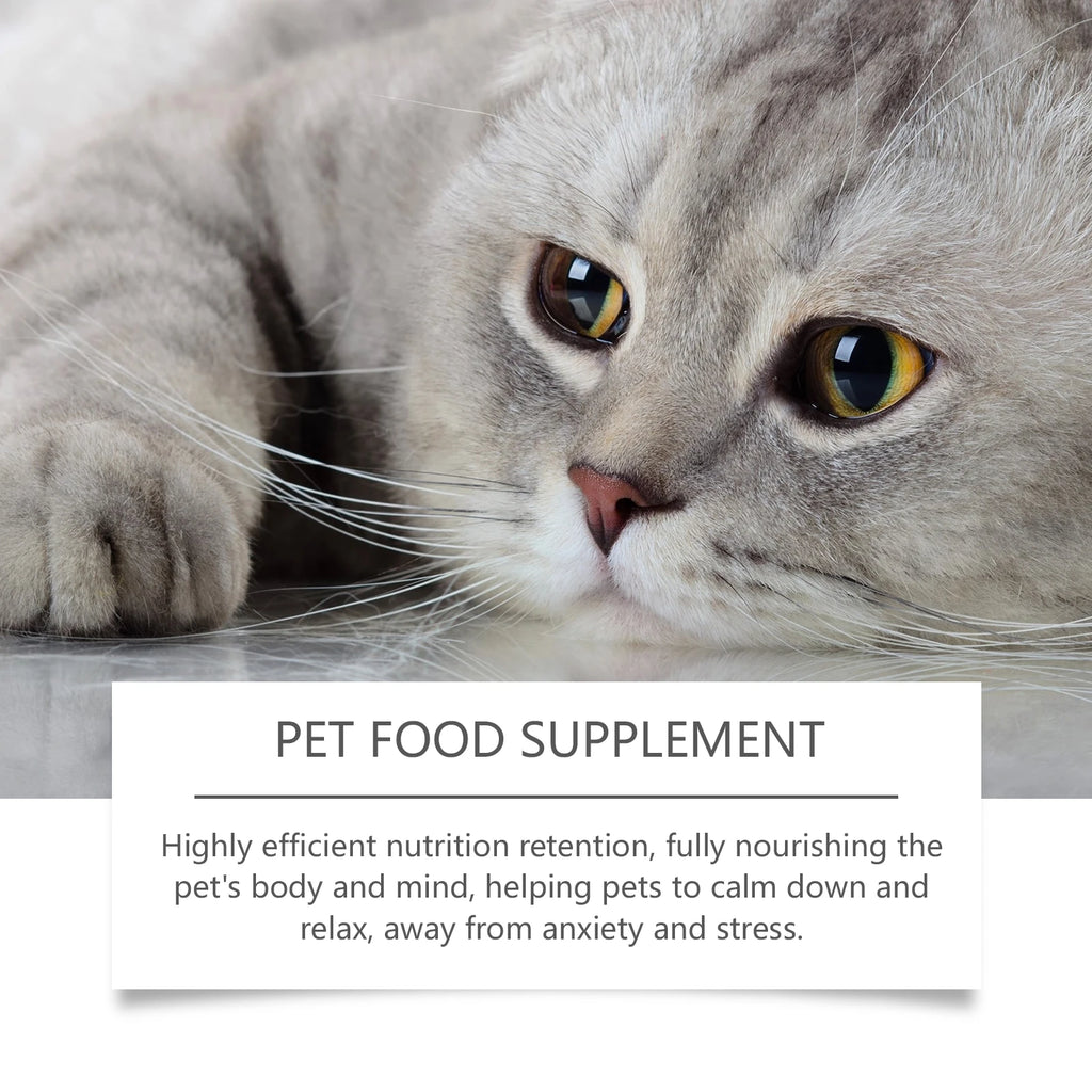 Suplemento Alimentar Anti-Ansiedade para Pets - Gotas Calmantes de Fácil Administração para Cães e Gatos